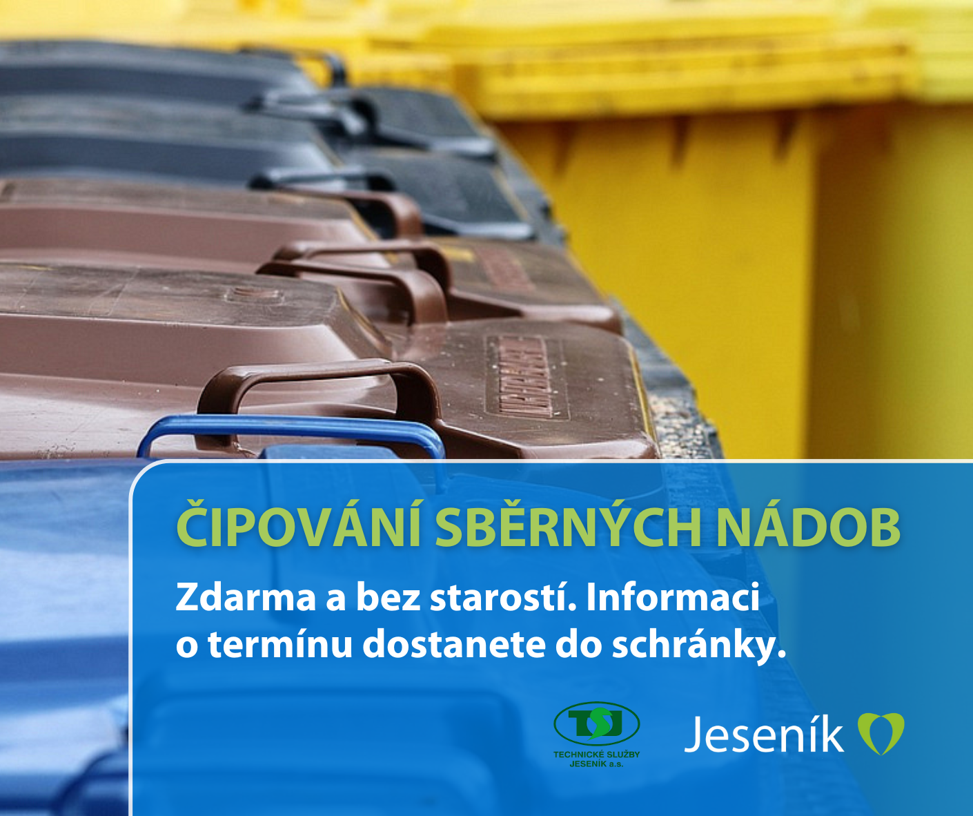 V JESENÍKU SE OD KVĚTNA ČIPUJÍ SBĚRNÉ NÁDOBY