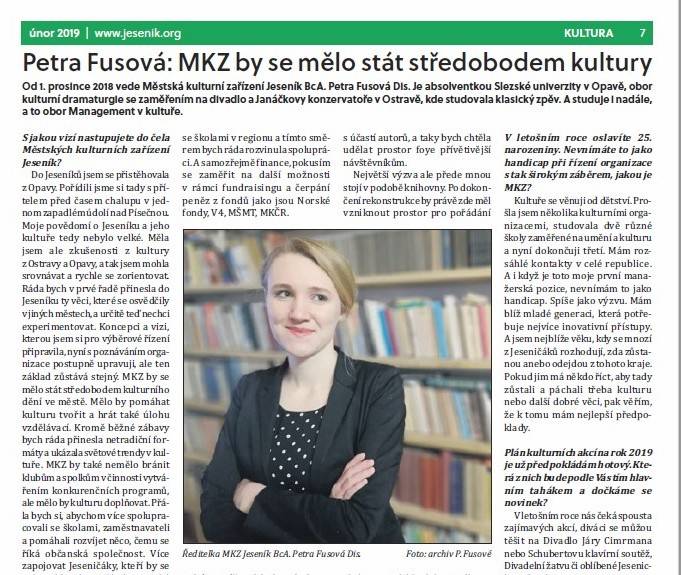 VYCHÁZÍ ÚNOROVÉ ČÍSLO MĚSTSKÉHO ZPRAVODAJE