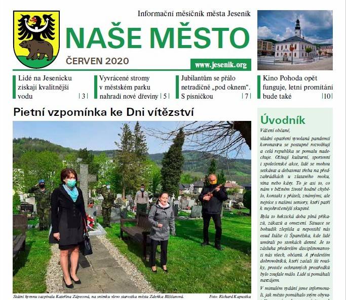 VYCHÁZÍ ČERVNOVÉ VYDÁNÍ NAŠEHO MĚSTA