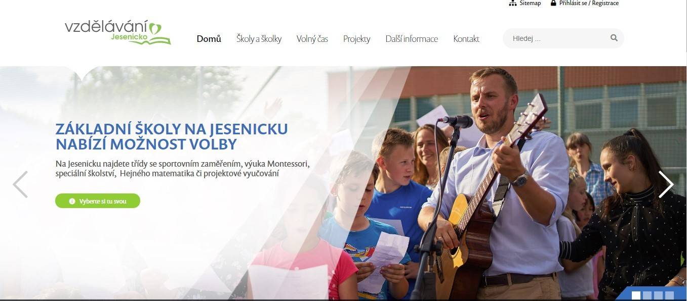 NOVÝ WEB O VZDĚLÁVÁNÍ NA JESENICKU