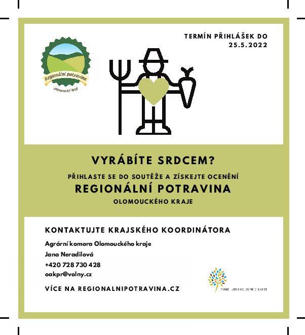 REGIONÁLNÍ POTRAVINA OLOMOUCKÉHO KRAJE