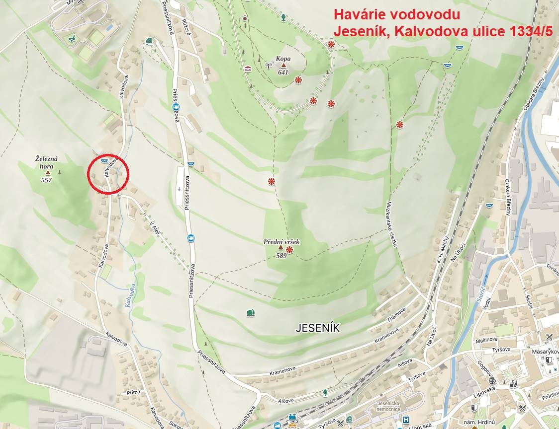 HAVÁRIE VODOVODU NA ULICI KALVODOVA