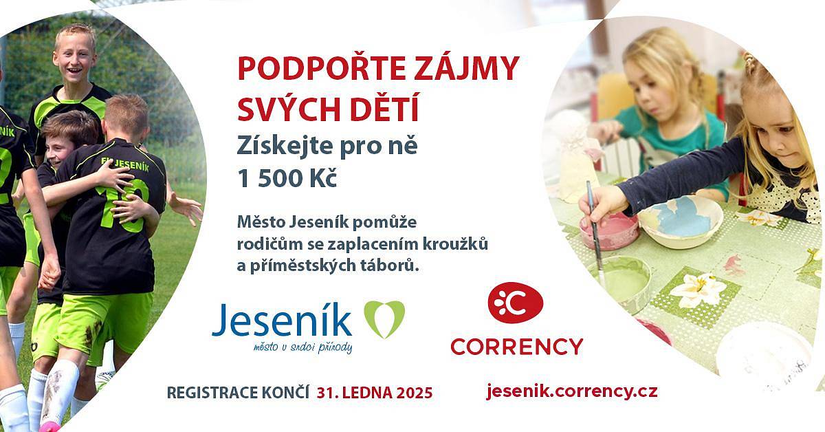 VYUŽIJTE FINANČNÍ PŘÍSPĚVEK MĚSTA NA POLOLETNÍ PLATBY ZA KROUŽKY