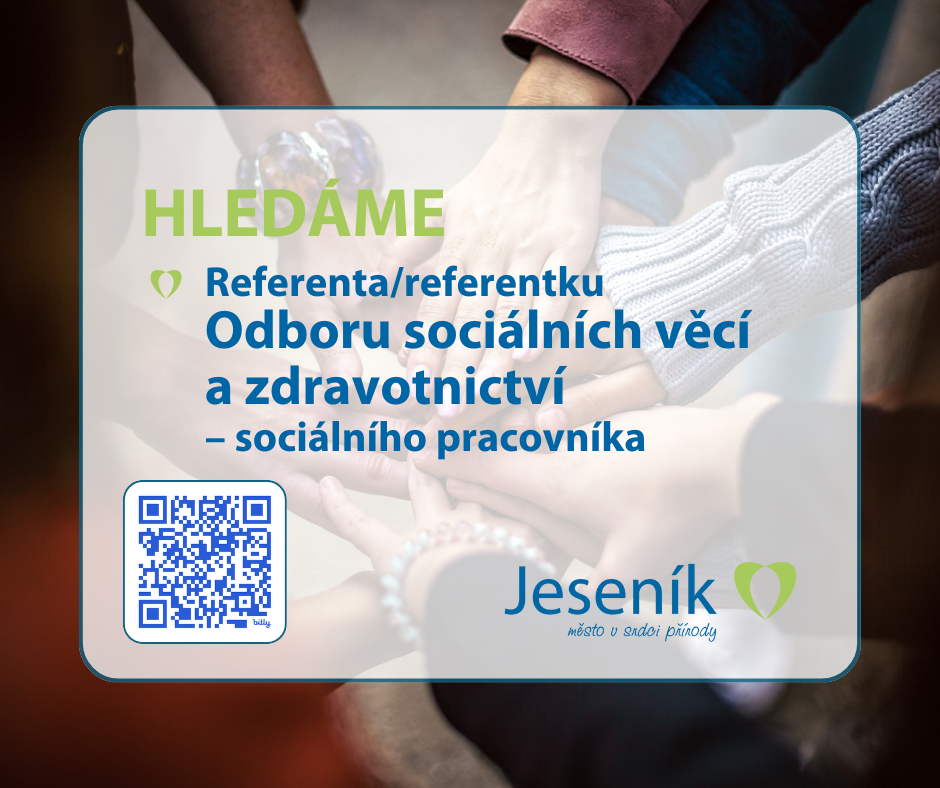 HLEDÁME REFERENTA/REFERENTKU ODBORU SOCIÁLNÍCH VĚCÍ A ZDRAVOTNICTVÍ