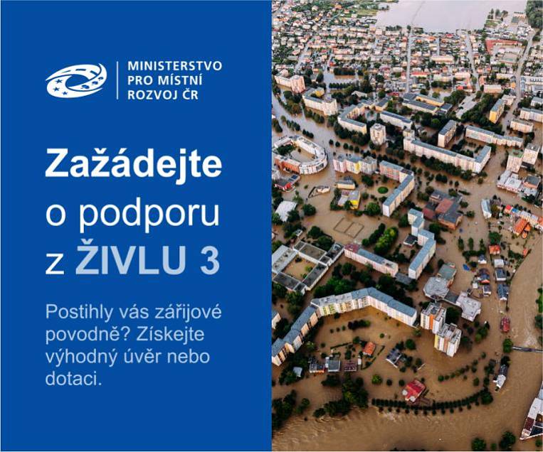 ŽIVEL 3: KONZULTACE PRO ZÁJEMCE O FINANČNÍ PODPORU NA OBNOVU OBYDLÍ PO POVODNÍCH