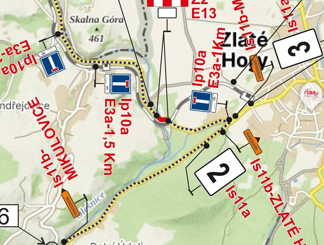 UZAVÍRKA SILNICE II/457 VE ZLATÝCH HORÁCH