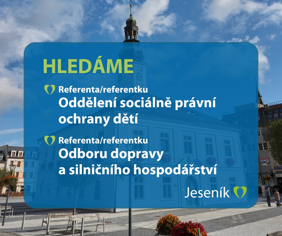 HLEDÁME KOLEGY NA OSPOD A ODBOR DOPRAVY A SILNIČNÍHO HOSPODÁŘSTVÍ