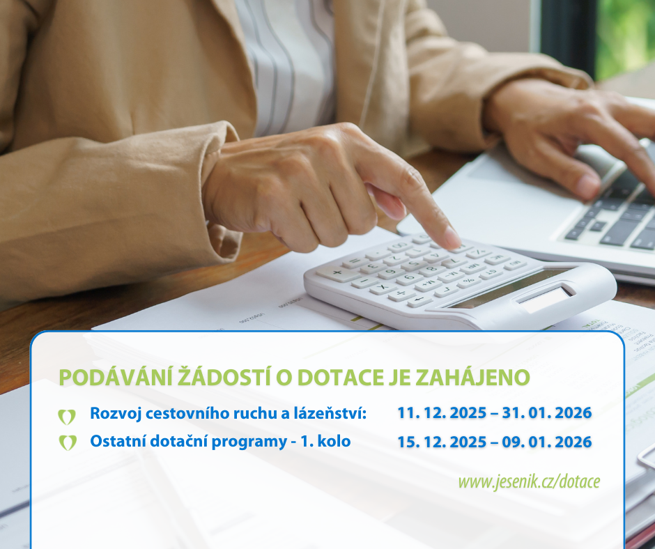 DOTACE Z ROZPOČTU MĚSTA 2026: JESENÍK SPOUŠTÍ NOVÝ PROGRAM NA PODPORU CESTOVNÍHO RUCHU