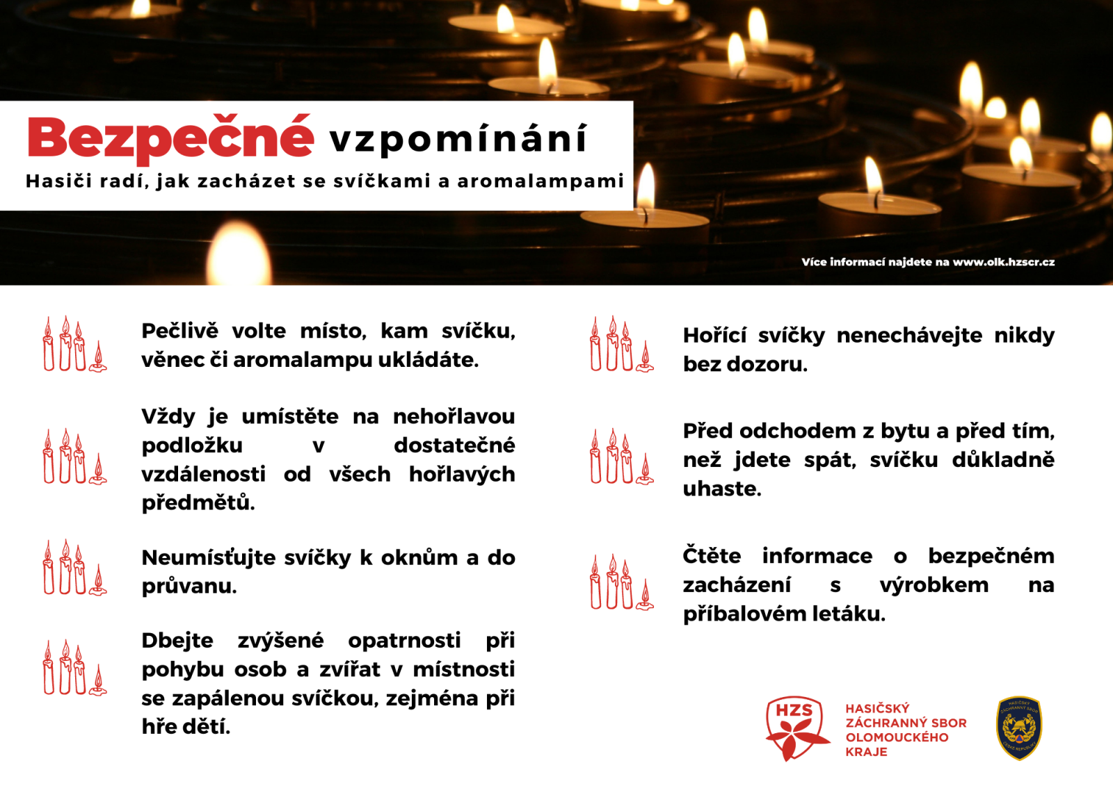HASIČI RADÍ: NENECHÁVEJTE SVÍČKY BEZ DOZORU