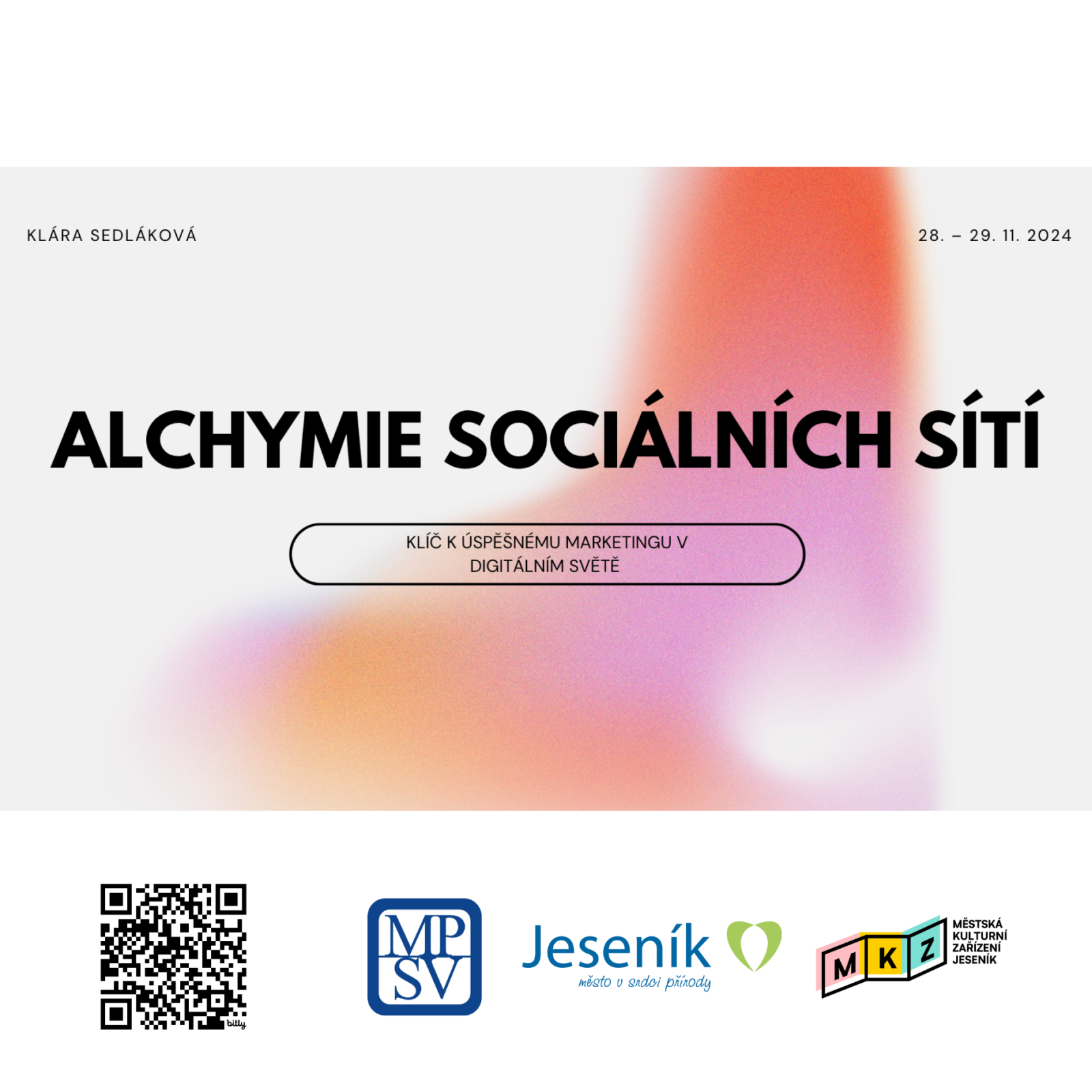PŘIHLAS SE NA WOKRSHOP A ZJISTI, JAK NA SOCIÁLNÍ SÍTĚ