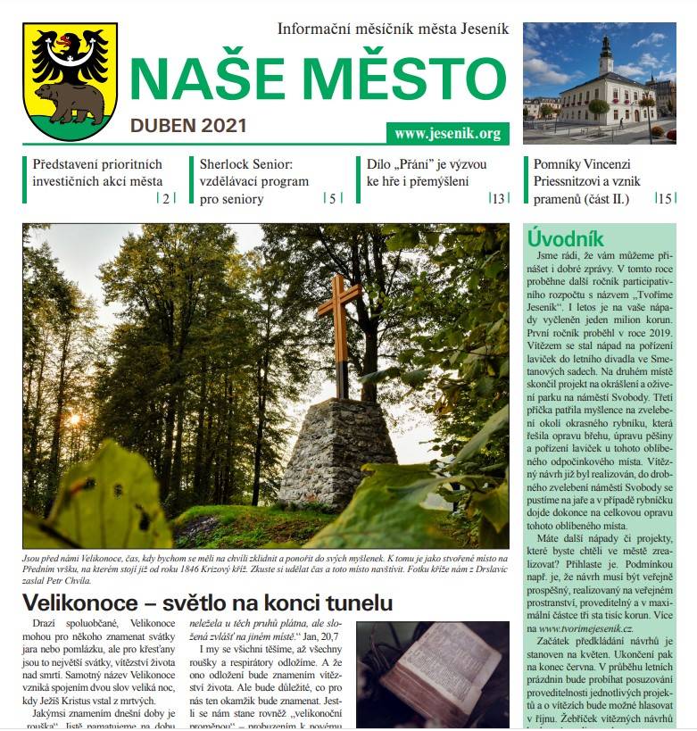 DUBNOVÉ VYDÁNÍ MĚSÍČNÍKU NAŠE MĚSTO