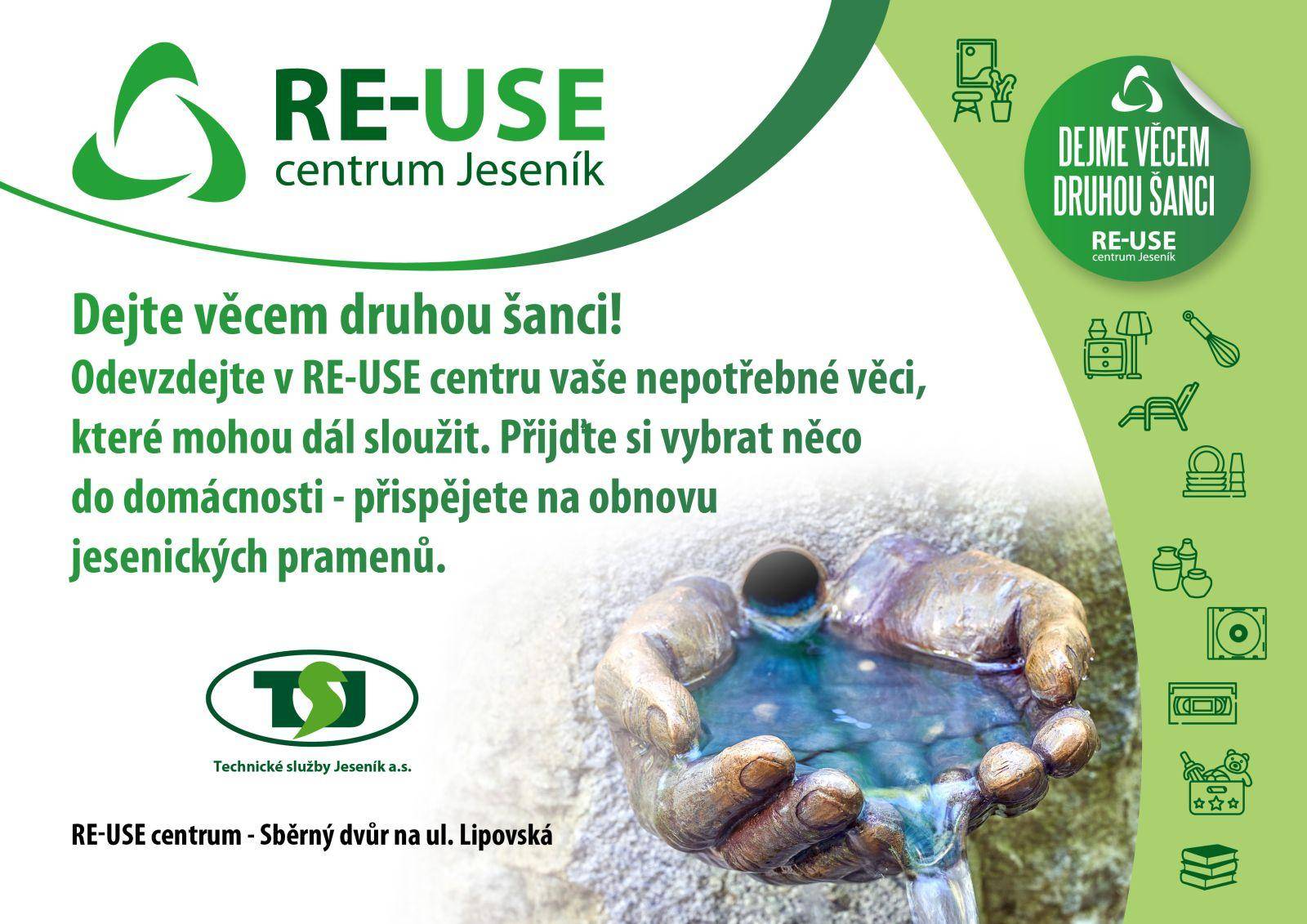 JESENICKÉ RE-USE CENTRUM NAJDETE NA UL. LIPOVSKÁ