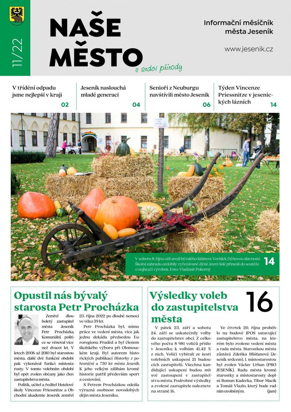 LISTOPADOVÉ VYDÁNÍ MĚSÍČNÍKU NAŠE MĚSTO