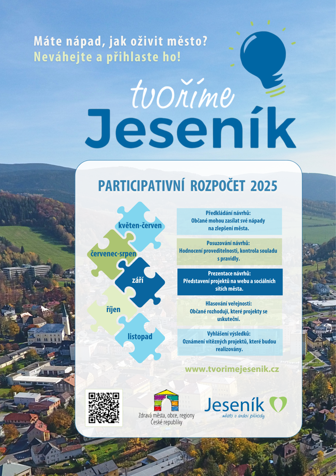 PODÁVÁNÍ NÁVRHŮ DO TVOŘÍME JESENÍK STARTUJE JIŽ 1. KVĚTNA