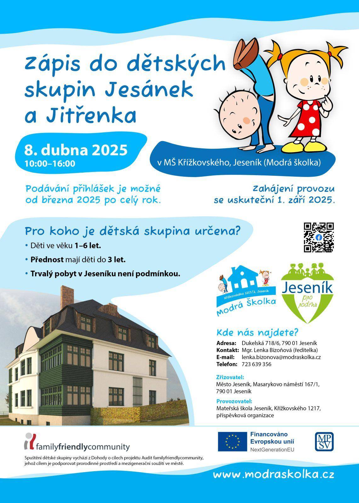 DĚTSKÁ SKUPINA NABÍDNE PROSTOR PRO RADOST, ZÁBAVU A BEZPEČNÝ RŮST TĚCH NEJMENŠÍCH