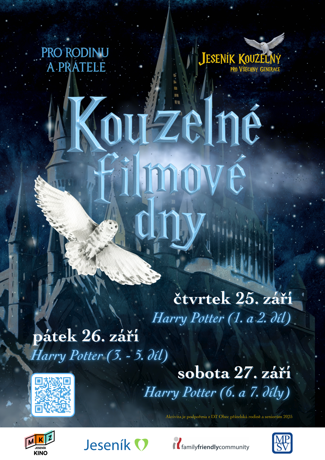 KOUZELNÉ FILMOVÉ DNY: HARRY POTTER V JESENÍKU JAKO ZÁŽITEK PRO CELOU RODINU