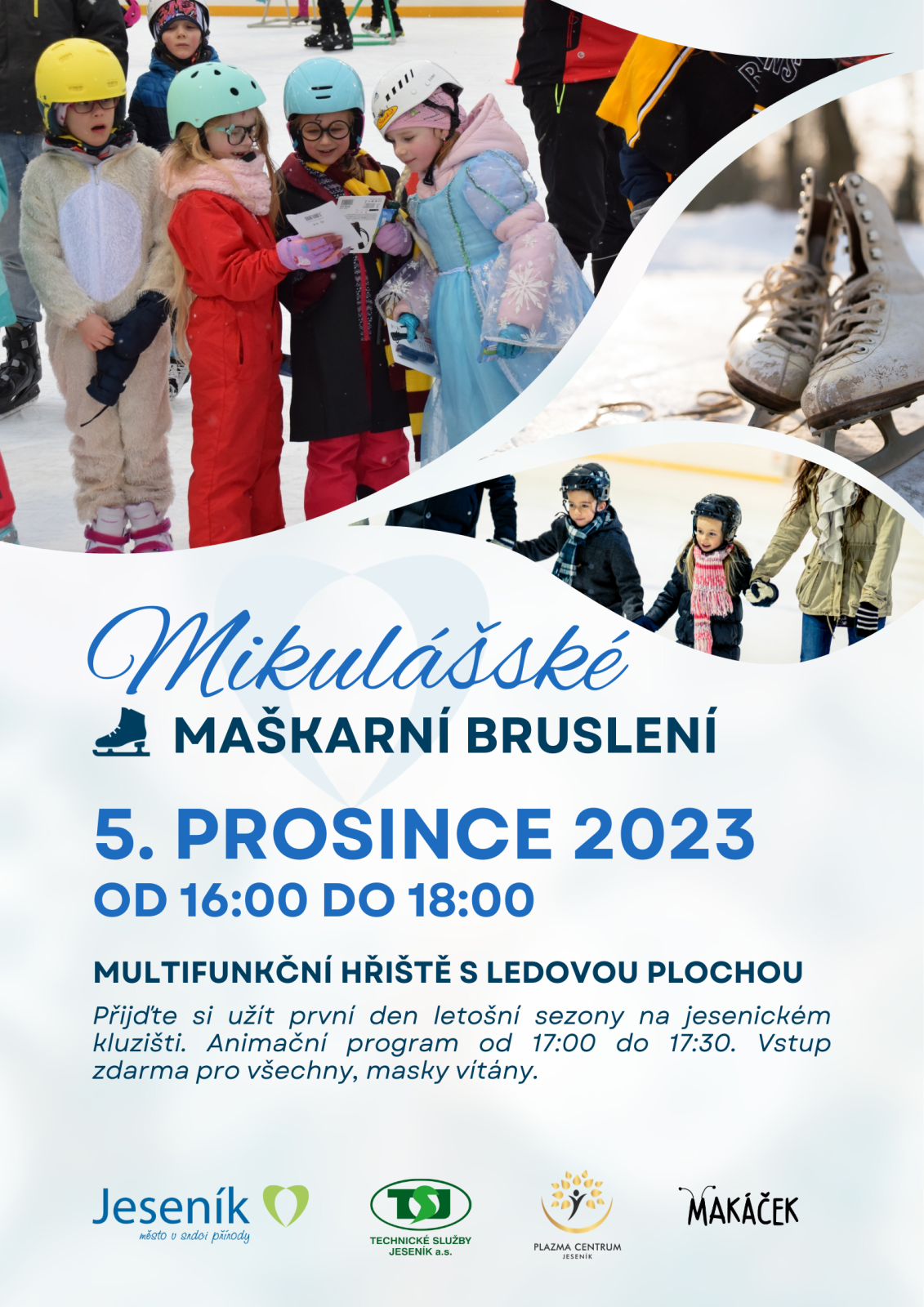 MIKULÁŠSKÉ MAŠKARNÍ BRUSLENÍ NA JESENICKÉM KLUZIŠTI  