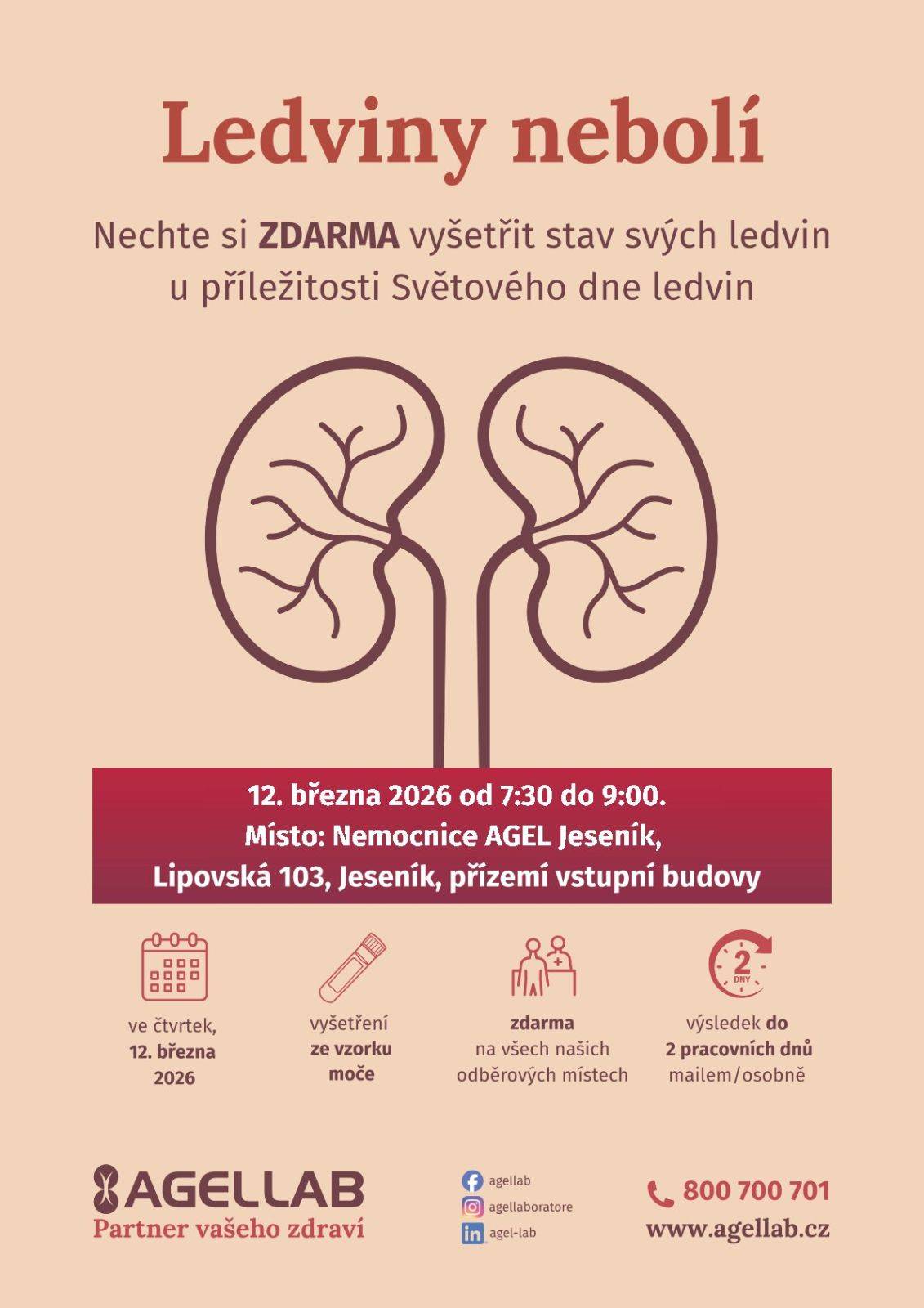 JESENICKÁ NEMOCNICE SI PŘIPOMÍNÁ SVĚTOVÝ DEN LEDVIN