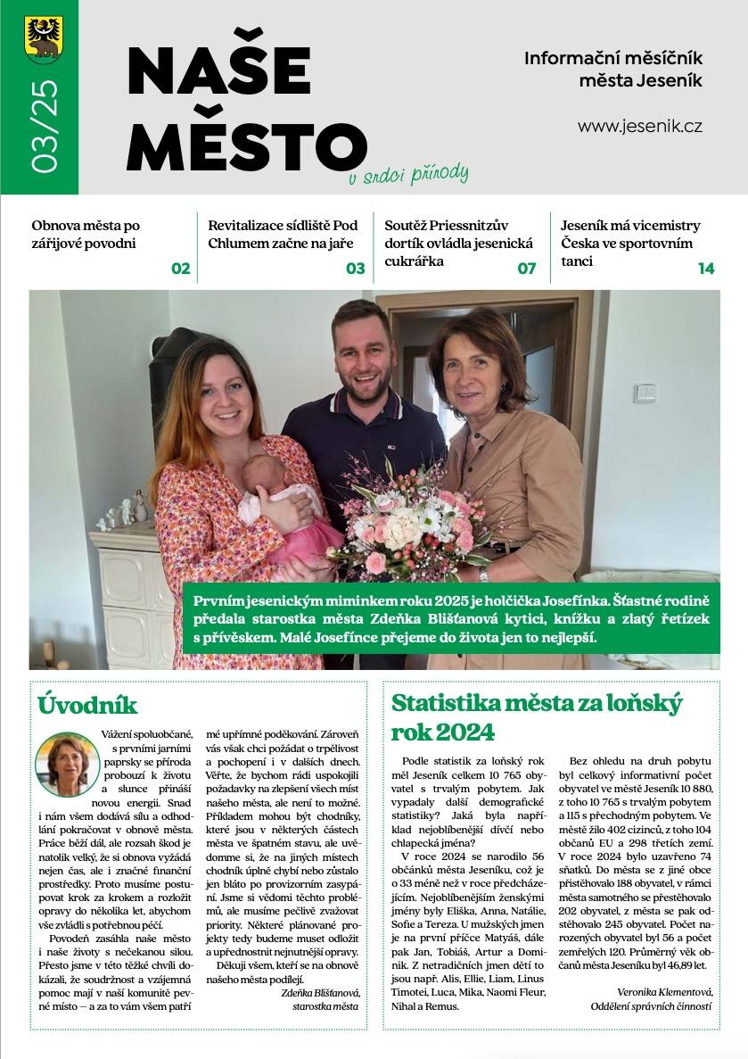 BŘEZNOVÉ VYDÁNÍ MĚSTSKÉHO ZPRAVODAJE