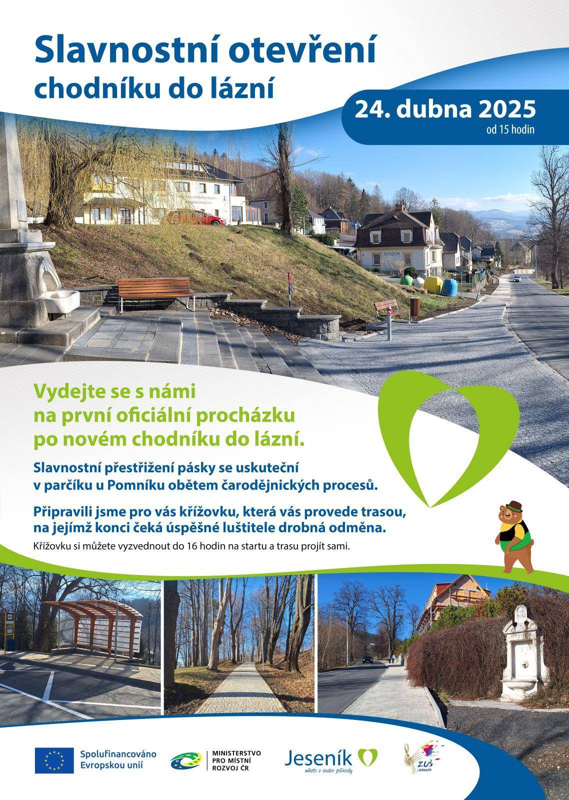 SLAVNOSTNĚ OTEVŘEME NOVÝ CHODNÍK DO LÁZNÍ