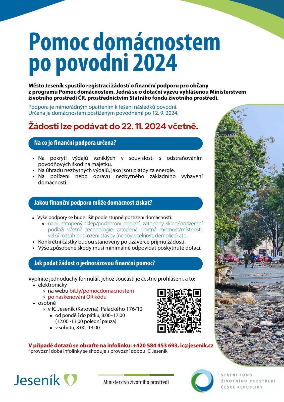 POMOC DOMÁCNOSTEM PO POVODNI 2024