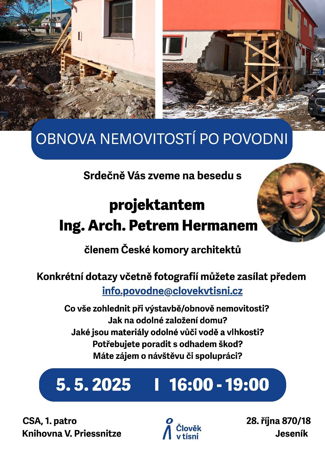 BESEDA S PROJEKTANTEM: OBNOVA DOMOVŮ PO POVODNÍCH