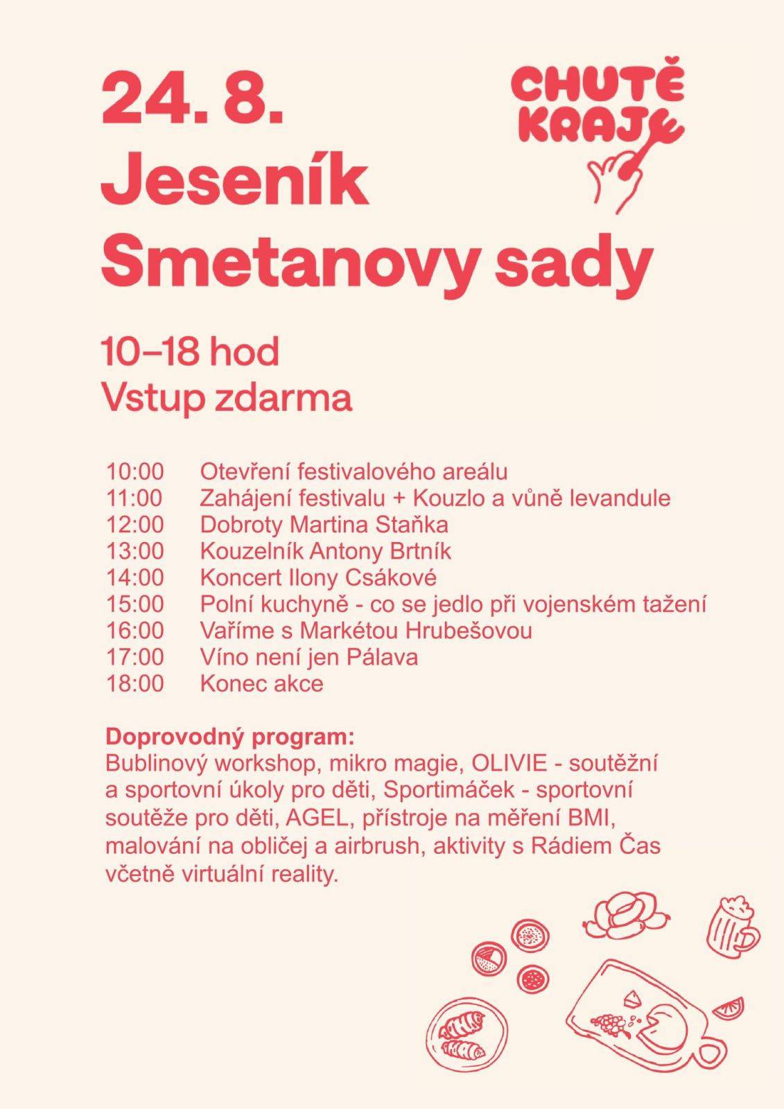 UŽ TUTO NEDĚLI CHUTĚ KRAJE VE SMETANOVÝCH SADECH