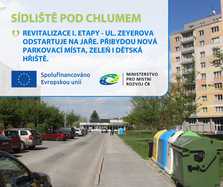 REVITALIZACE SÍDLIŠTĚ POD CHLUMEM ZAČNE NA JAŘE