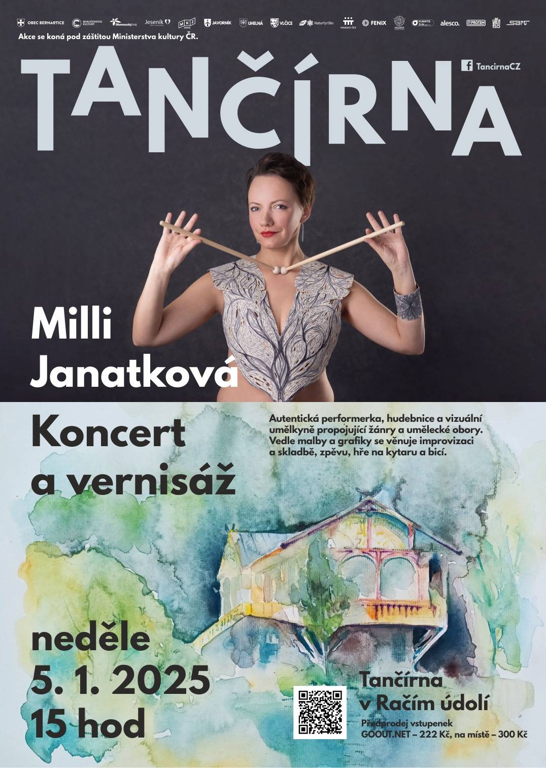 Mili Janatková: Koncert a vernisáž v Tančírně