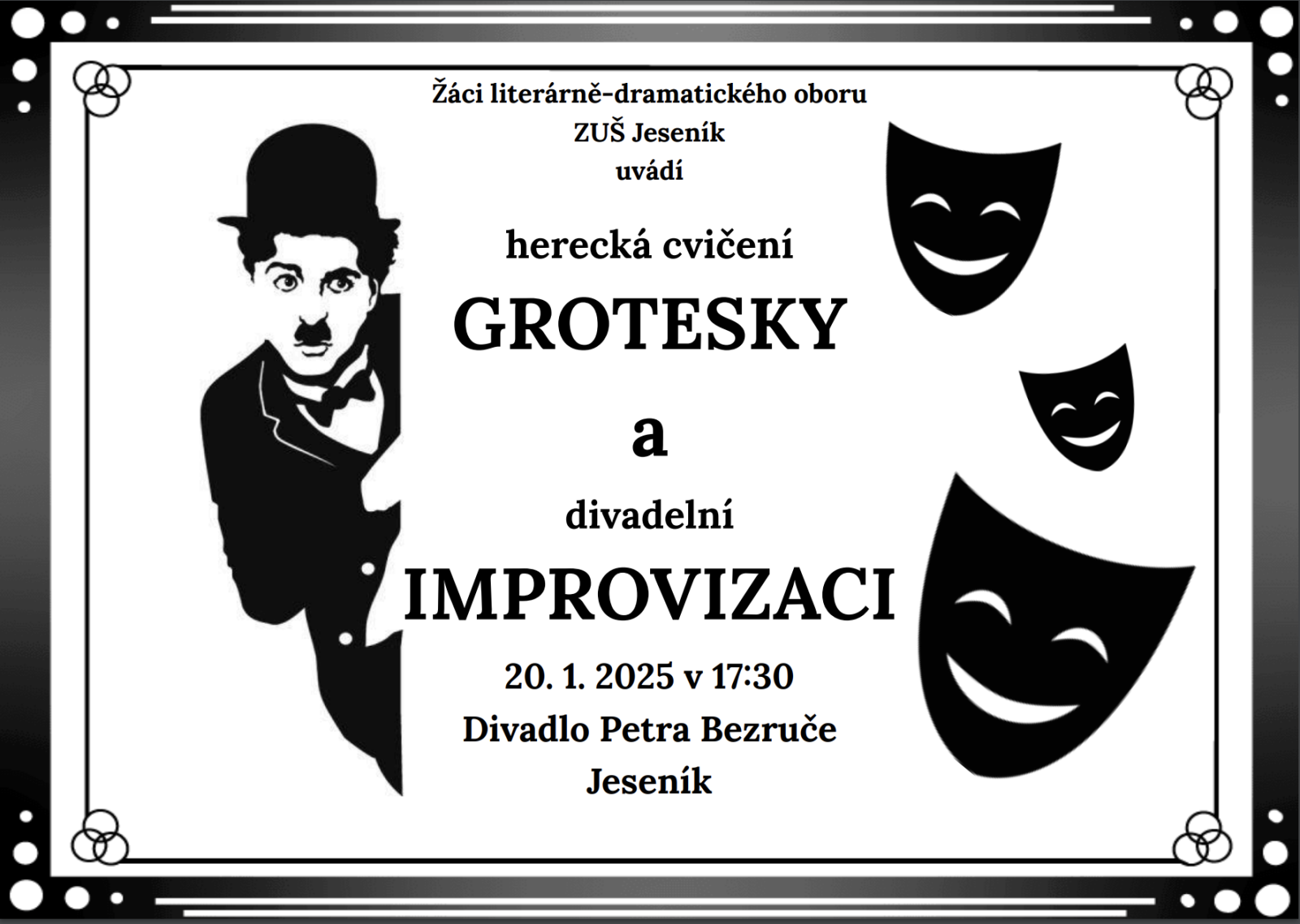 Herecká cvičení Grotesky a divadelní Improvizace