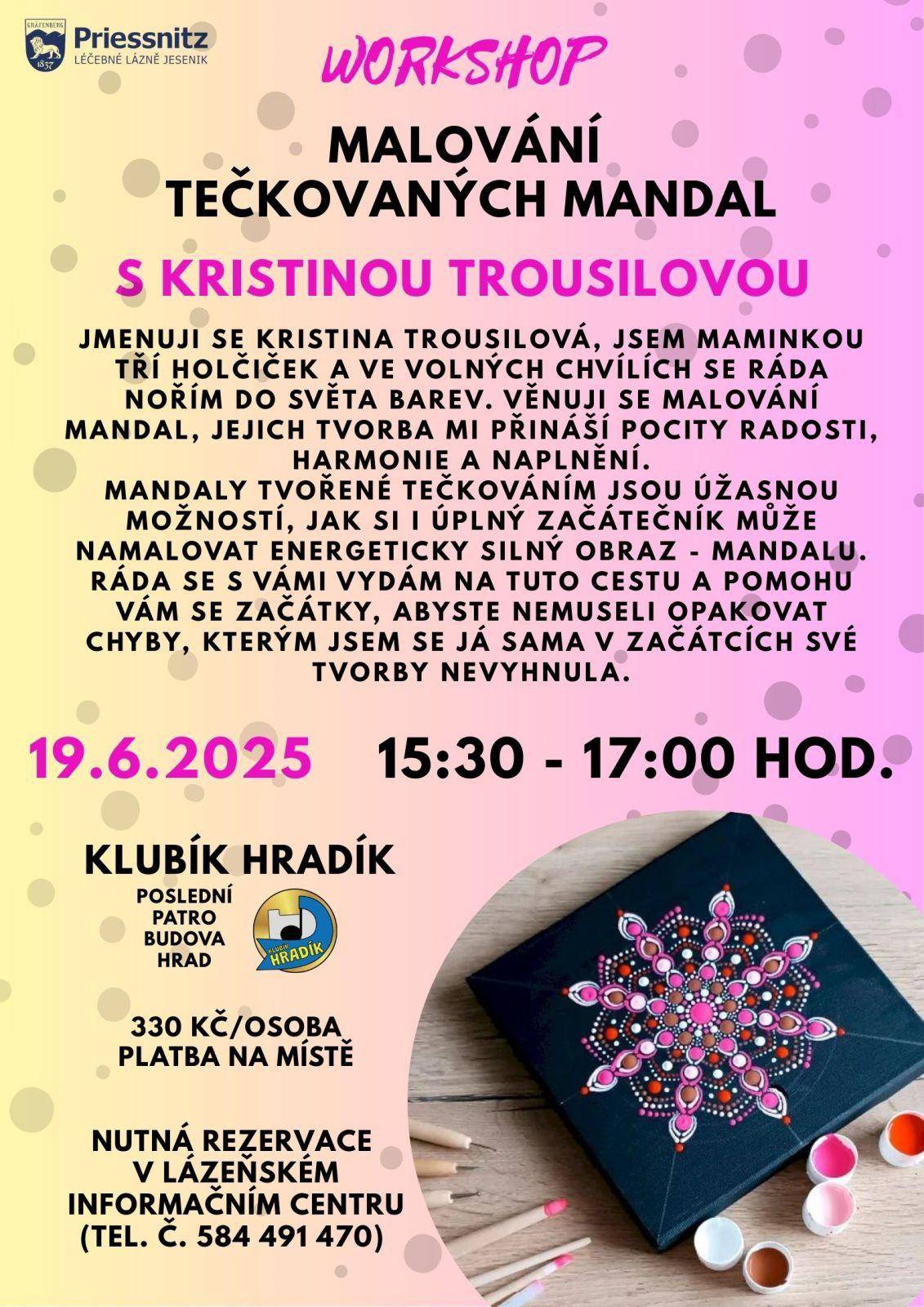 WORKSHOP – MALOVÁNÍ TEČKOVANÝCH MANDAL