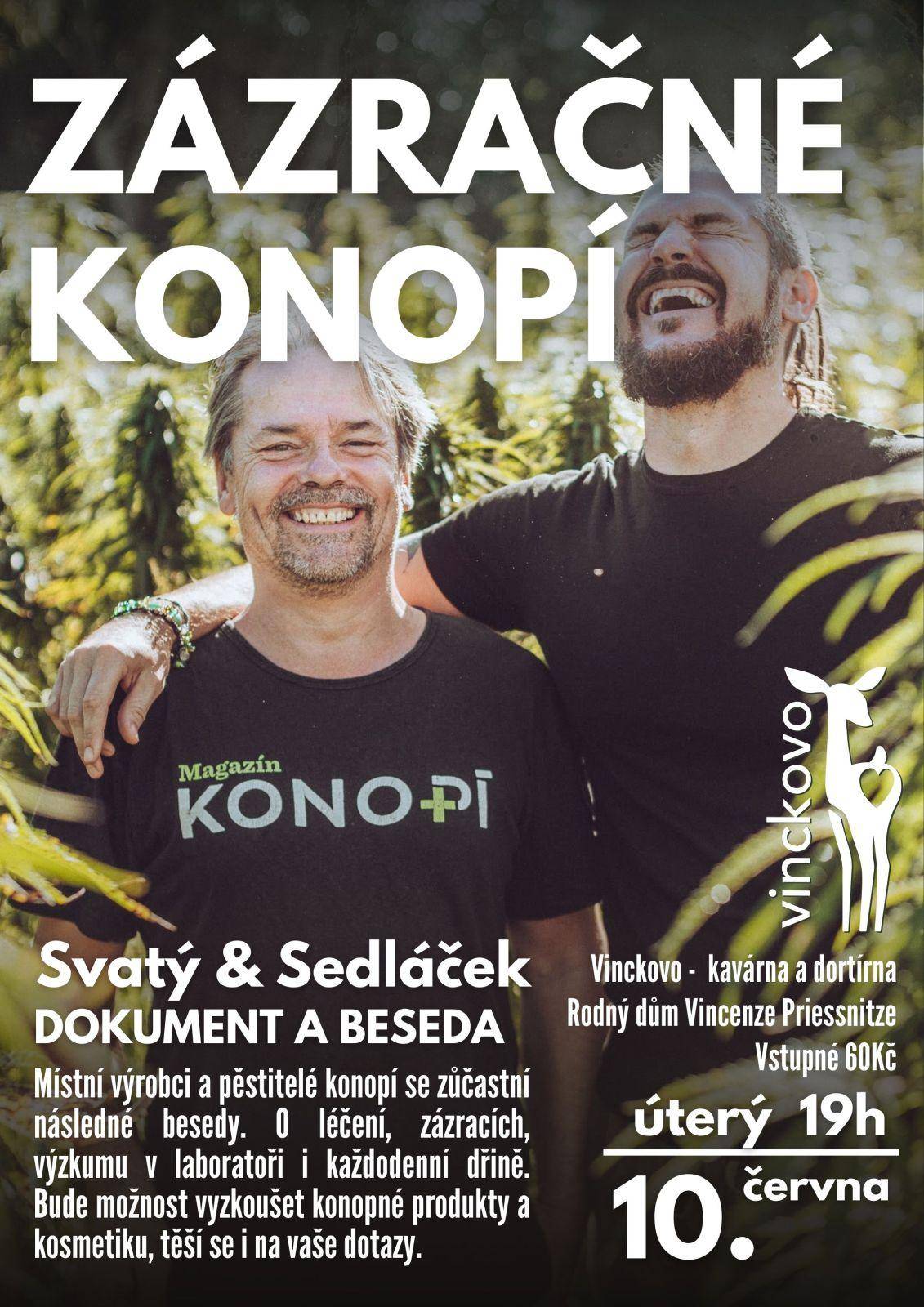 Beseda o léčbě konopím se Svatým a Sedláčkem