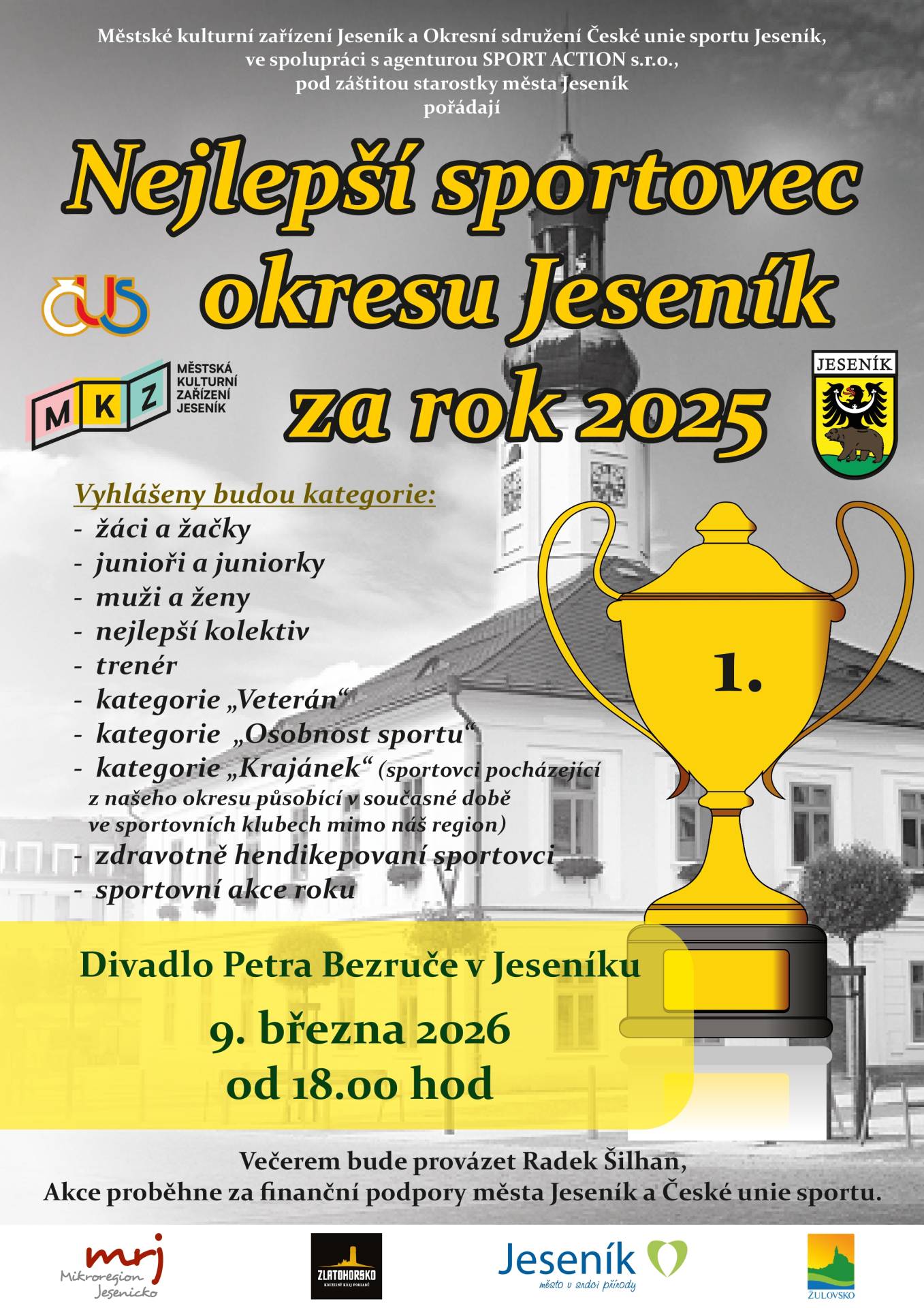 NEJLEPŠÍ SPORTOVEC OKRESU JESENÍK ZA ROK 2025