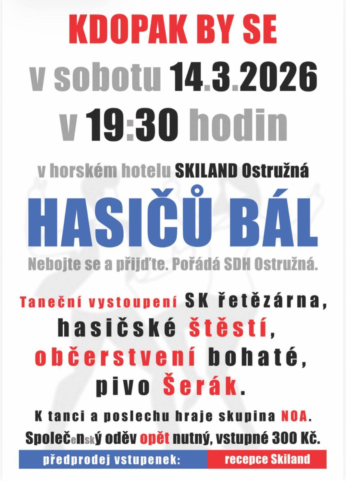 Hasičský ples Ostružná