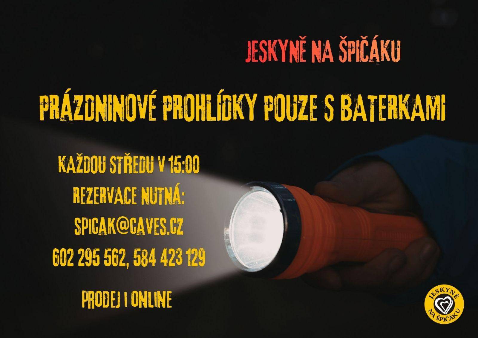 Mimořádné prázdninové prohlídky v Jeskyni Na Špičáku