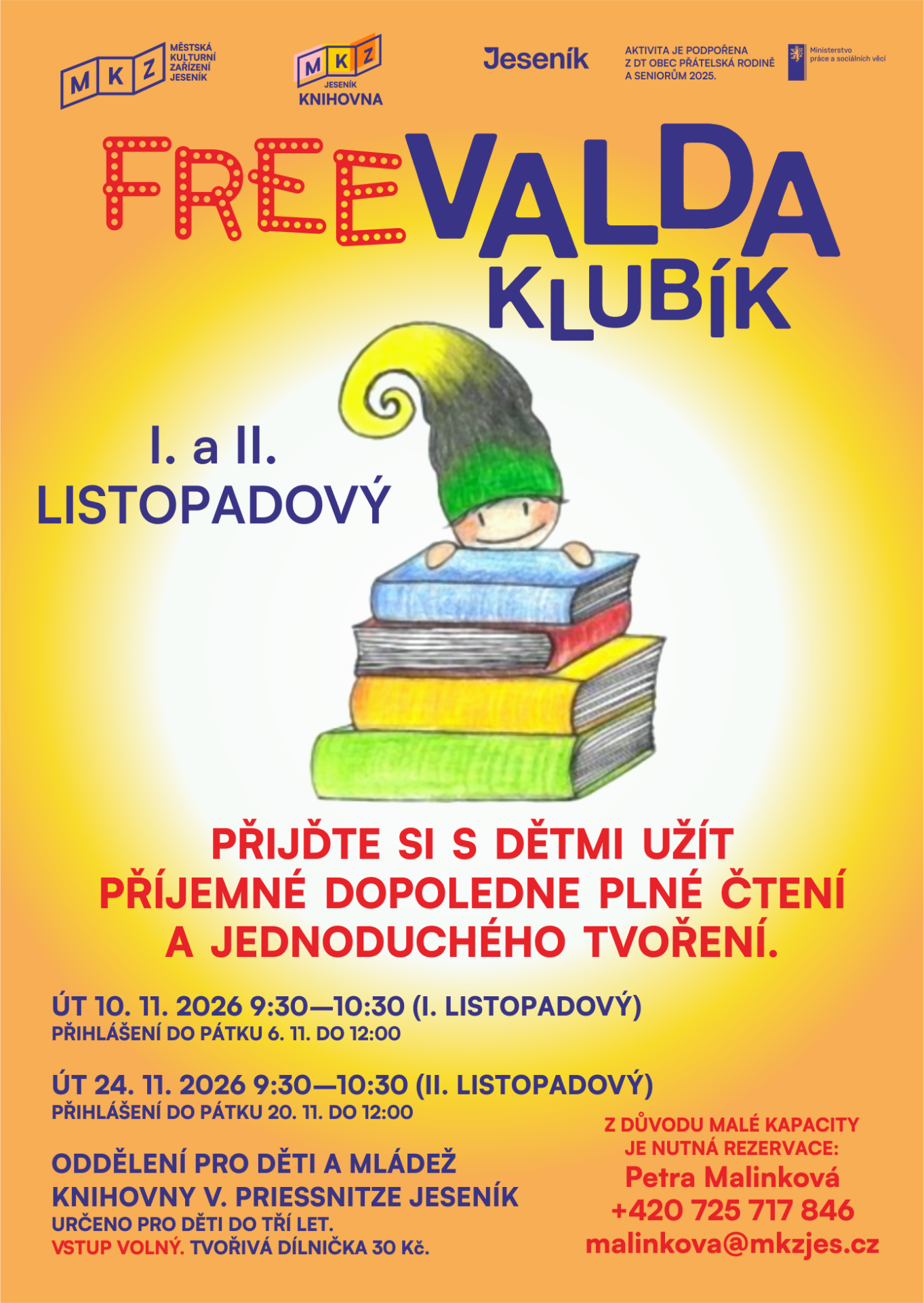 FreeVALDA KLUBÍK (I. LISTOPADOVÝ, 2026)