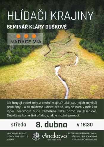 HLÍDAČI KRAJINY - seminář Kláry Duškové z Nadace Via