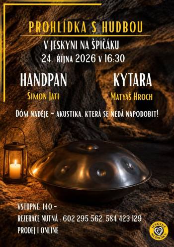 Prohlídka s hudbou v Jeskyni Na Špičáku