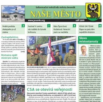 ZÁŘIJOVÉ VYDÁNÍ MĚSTSKÉHO ZPRAVODAJE