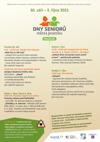 DNY SENIORŮ MĚSTA JESENÍKU