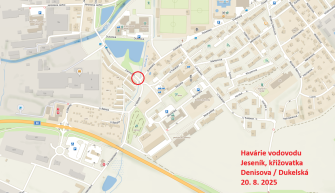 HAVÁRIE VODOVODU NA ULICI DENISOVA