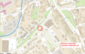 ÚNIK VODY NA ULICI DUKELSKÁ