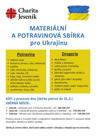 MATERIÁLNÍ A POTRAVINOVÁ SBÍRKA
