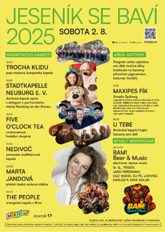 JESENÍK SE BAVÍ 2025 JIŽ TUTO SOBOTU