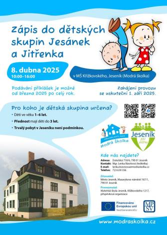 DĚTSKÁ SKUPINA NABÍDNE PROSTOR PRO RADOST, ZÁBAVU A BEZPEČNÝ RŮST TĚCH NEJMENŠÍCH