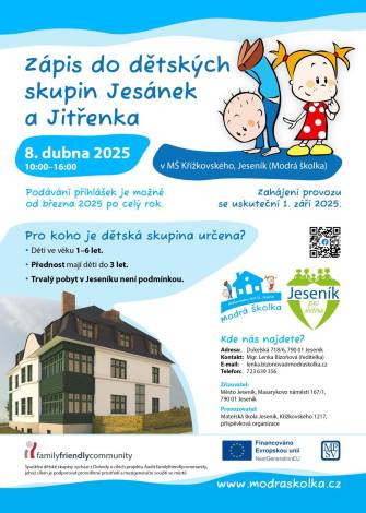 DĚTSKÁ SKUPINA NABÍDNE PROSTOR PRO RADOST, ZÁBAVU A BEZPEČNÝ RŮST TĚCH NEJMENŠÍCH