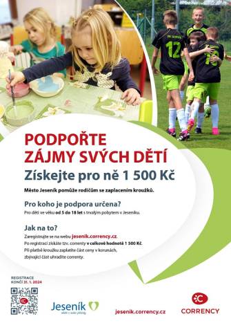 STÁLE MŮŽETE ZÍSKAT 1500 KORUN NA PLATBY ZA KROUŽKY DĚTÍ