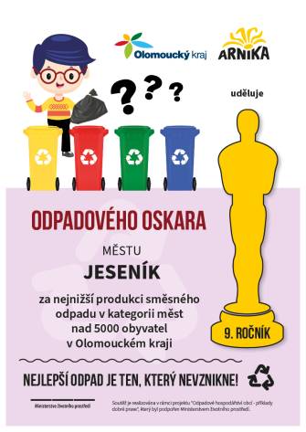 ODPADOVÝ OSKAR PRO JESENÍK JE PŘÍKLADEM DOBRÉ PRAXE