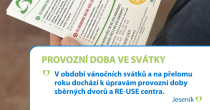 PROVOZNÍ DOBA SBĚRNÝCH DVORŮ A RE-USE CENTRA