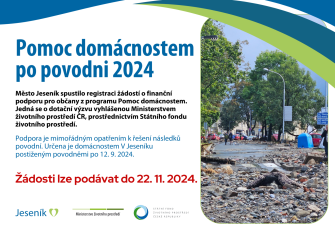 ŽÁDOST O PODPORU DOMÁCNOSTEM PO POVODNI LZE PODAT DO 22. LISTOPADU